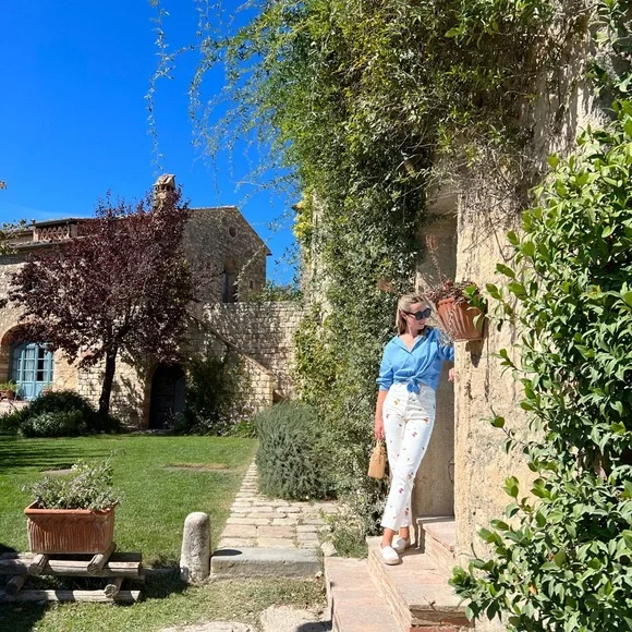 Reformation White Floral Women Jeans - Picture 7 of 16